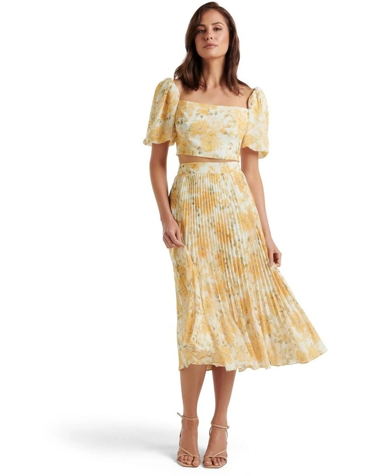 Hot Sale π Forever New Hazel Pleated Midi π Skirt In Gold β¨ - Image 5