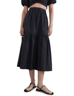 Outlet π French Connection Pintuck Tiered Midi π Skirt π