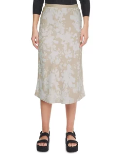 Best deal 👏 Calvin Klein Reimagined Floral Printed 👗 Skirt In Beige 🥰