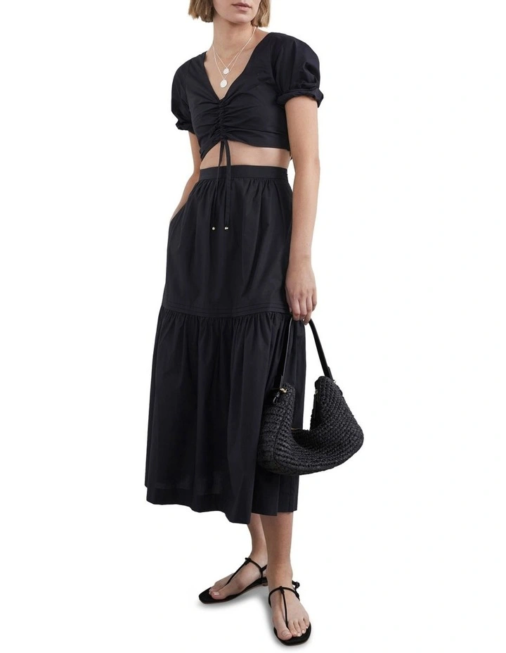 Outlet π French Connection Pintuck Tiered Midi π Skirt π - Image 2