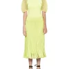 Brand new ⭐ Veronika Maine Sheer Pleated 👗 Skirt In Lemon Yellow 👍