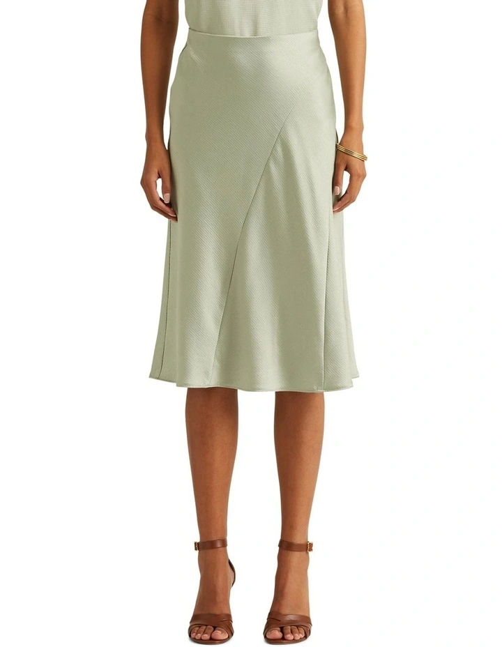 Brand new π₯ Lauren Ralph Lauren Satin Midi π Skirt In Green β¨
