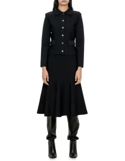 Hot Sale 🥰 Veronika Maine Milano Flip 👗 Skirt Black 👍