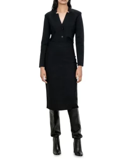 Top 10 💯 Veronika Maine Milano Pencil 👗 Skirt Black 😍