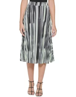 Top 10 🌟 DKNY Printed Pull On Pleated 👗 Skirt In Multi 🔥