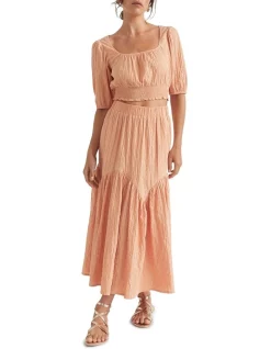 Coupon 🛒 Seed Heritage Seersucker Midi 👗 Skirt 👏