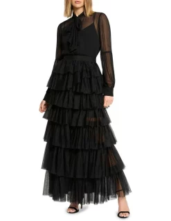 Budget 🤩 Sass & Bide Wild Teddy Maxi 👗 Skirt In Black 👏