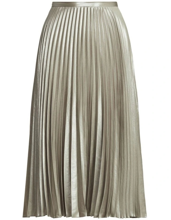 Top 10 π Lauren Ralph Lauren Pleated Metallic Lame π Skirt π― - Image 4