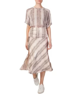 Deals 🛒 Skin And Threads Bias Cut Split 👗 Skirt 🎁