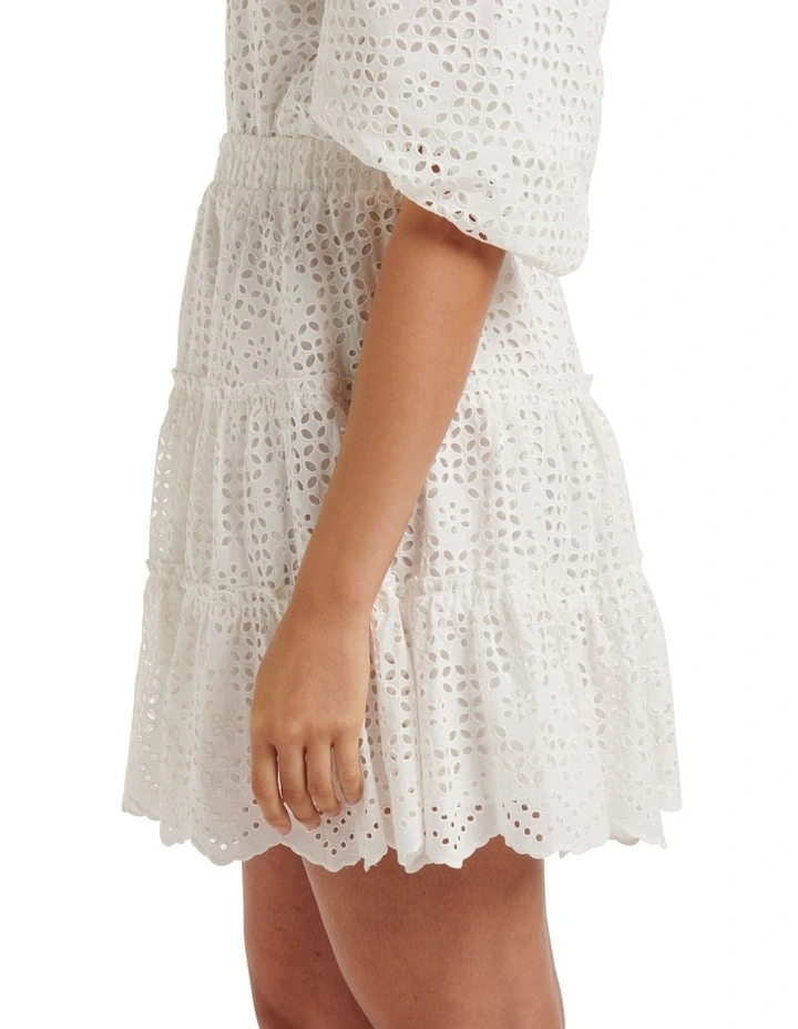 Hot Sale π Forever New Arabella Broderie Mini π Skirt In White β - Image 3
