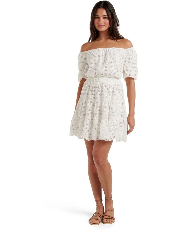 Hot Sale π Forever New Arabella Broderie Mini π Skirt In White β - Image 5