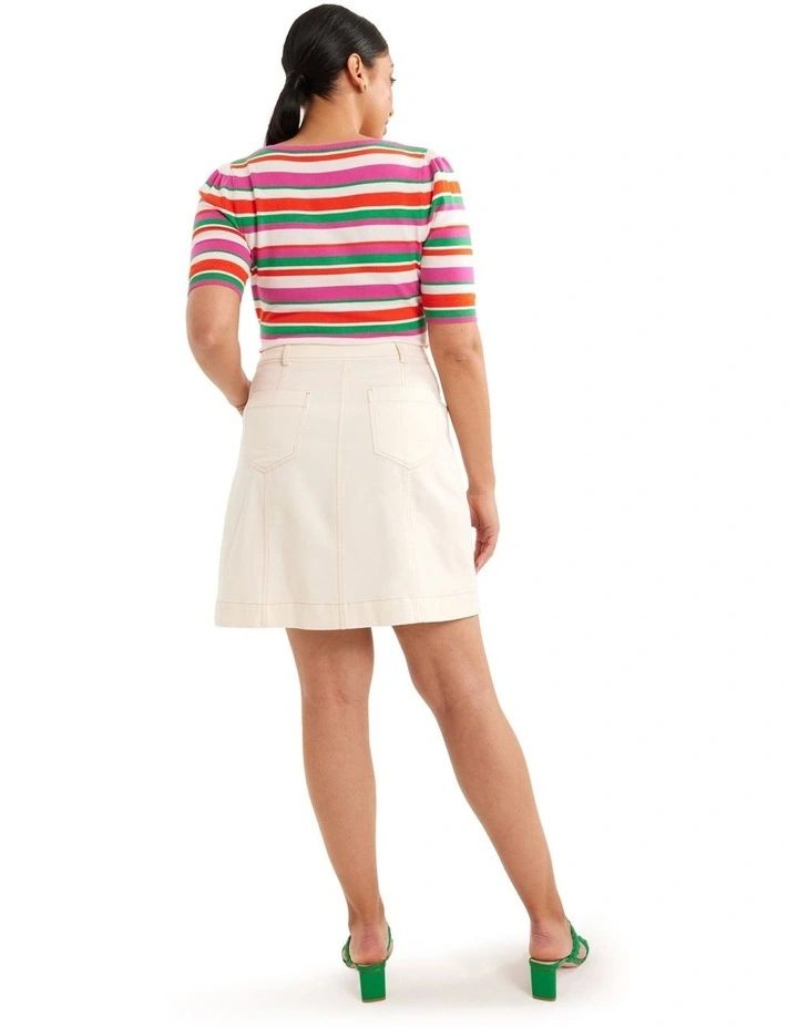 Coupon π Review Dollie Twill π Skirt In Ecru π - Image 2