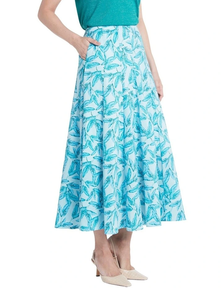 Budget π David Lawrence Jada Cotton Maxi π Skirt In Aquamarine π€©