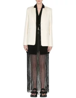 Cheap 😍 Cue Satin Fringe 👗 Skirt In Black 🛒