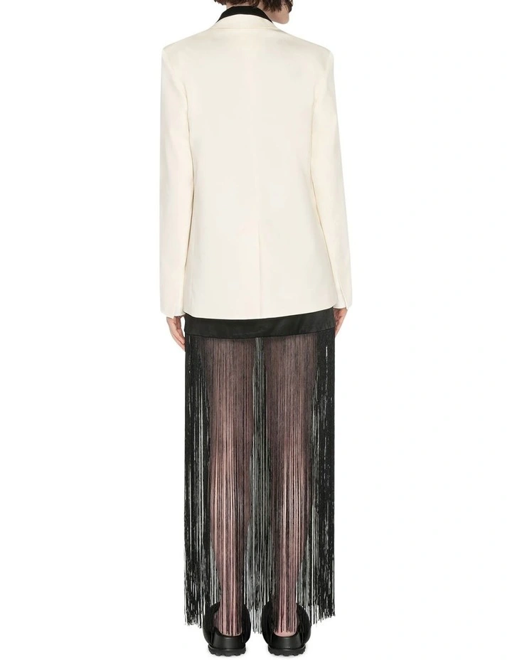 Cheap π Cue Satin Fringe π Skirt In Black π - Image 2