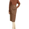 Best deal ⭐ Seed Heritage Leather Pencil Midi 👗 Skirt 🤩