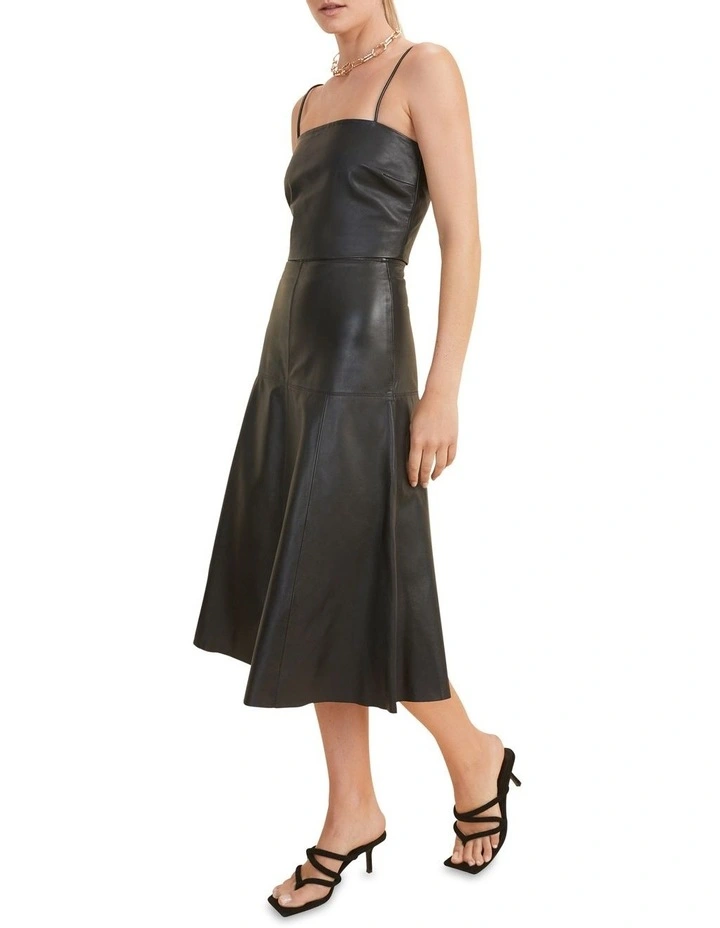 Promo π Seed Heritage Leather Flared Midi π Skirt π§¨