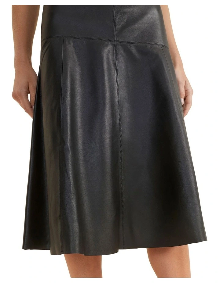 Promo π Seed Heritage Leather Flared Midi π Skirt 𧨠- Image 3