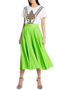 Best deal ✔️ Sass & Bide Love Or Lustre Midi 👗 Skirt In Neon Green ✔️