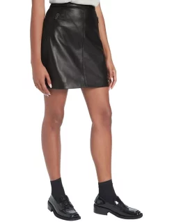 Top 10 π Marcs Bennie Leather Mini π Skirt Black π