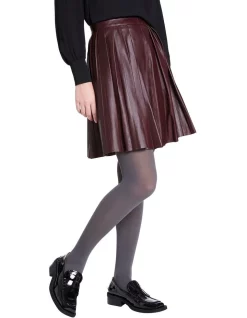Budget β¨ Marcs Maria Leather Mini π Skirt Grape π§¨