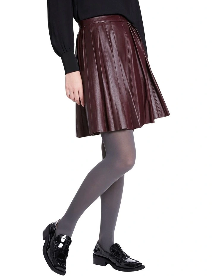 Budget β¨ Marcs Maria Leather Mini π Skirt Grape π§¨