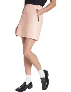 Hot Sale π Marcs Bennie Leather Mini π Skirt Rose π