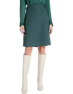 Best Pirce 🌟 David Lawrence Alison Wool 👗 Skirt Light Peacock 🔔