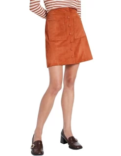 Best deal 🌟 Marcs Crush On You Suede 👗 Skirt Rust 😀