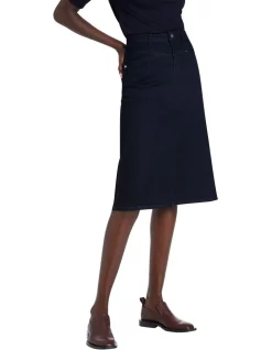 Outlet β€οΈ David Lawrence Rosen A-Line Midi π Skirt Indigo β