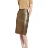 Discount 👏 David Lawrence Lam Pencil 👗 Skirt Gold 😍