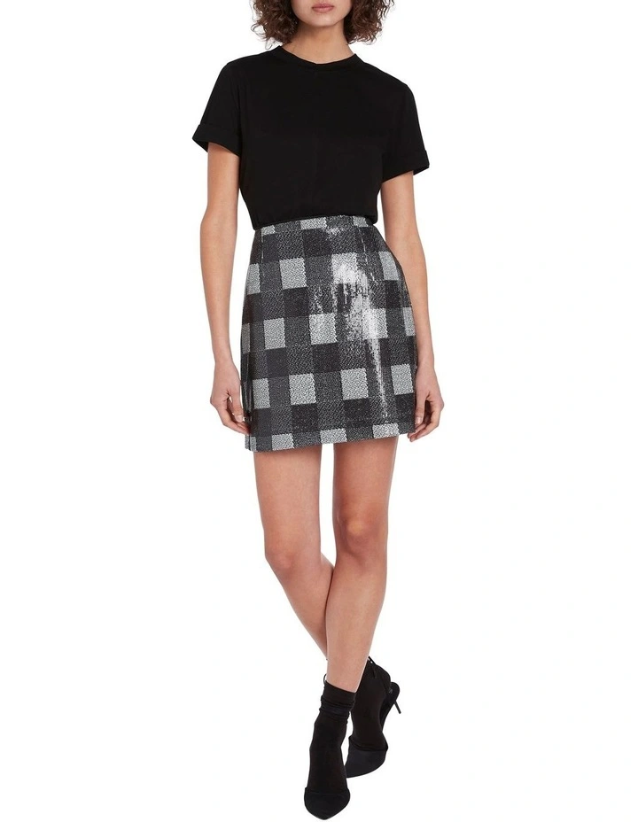 Flash Sale π Marcs All Hands On Check π Skirt In Black/White π€© - Image 2