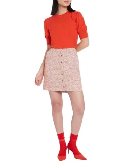 Hot Sale 👍 Marcs Talisa Button Front 👗 Skirt In Apricot 😉