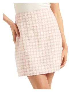 Discount π Forever New Dani Boucle Mini π Skirt In Pink/White β