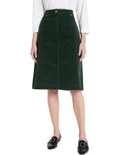 Best deal ⌛ David Lawrence Celine Corduroy 👗 Skirt In Pine Green 🔔