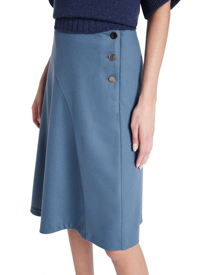 Brand new π― David Lawrence Renae Wool π Skirt In Steel Blue β - Image 4