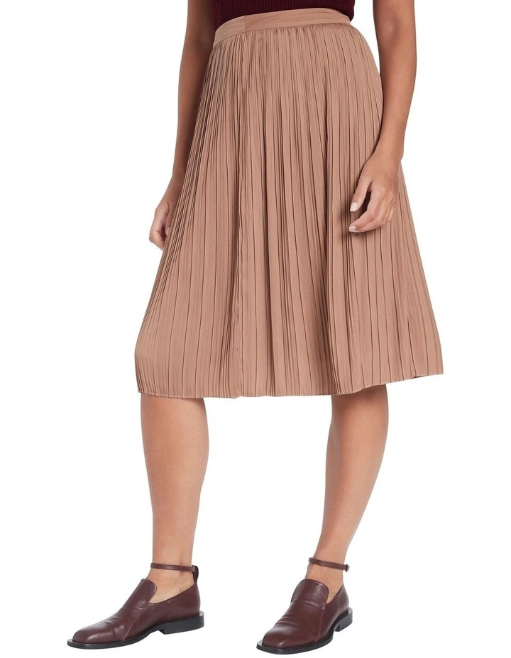 Cheapest π David Lawrence Bronte Pleated π Skirt Nutmeg π