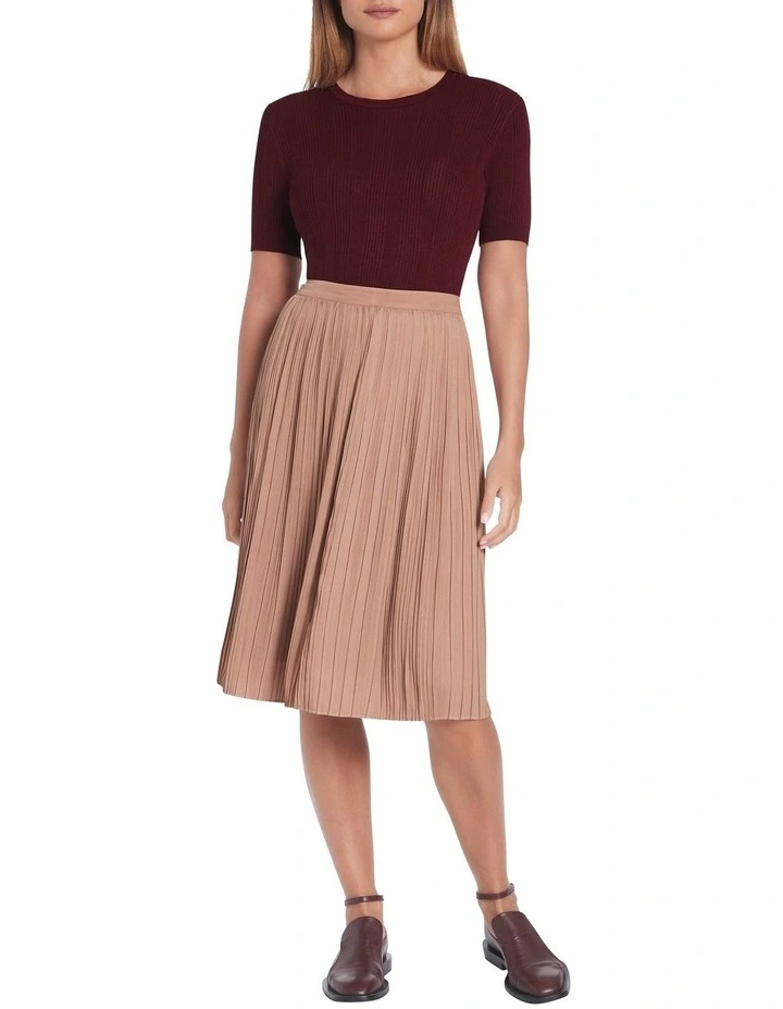 Cheapest π David Lawrence Bronte Pleated π Skirt Nutmeg π - Image 2
