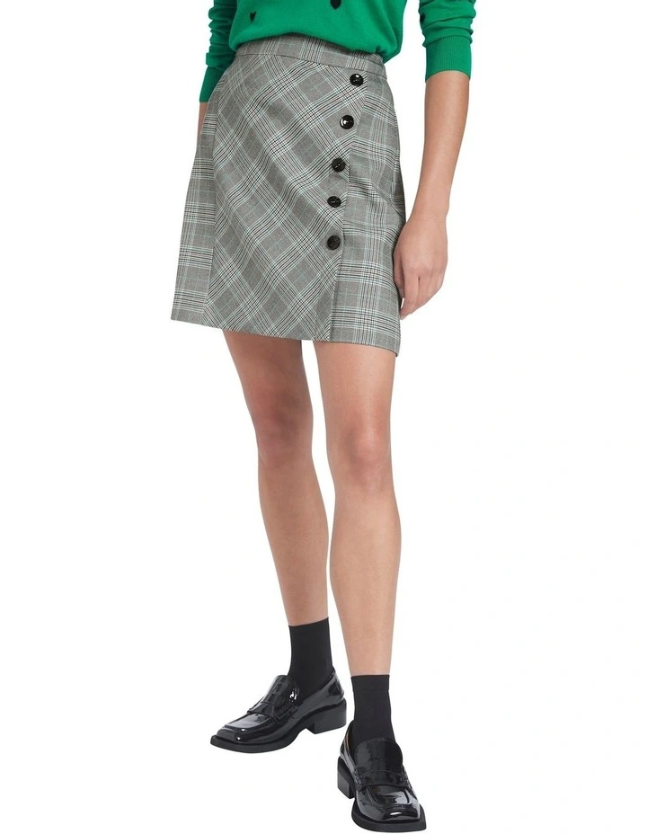 Cheapest π€© Marcs Plaid In Manhattan π Skirt Black/Ivory π