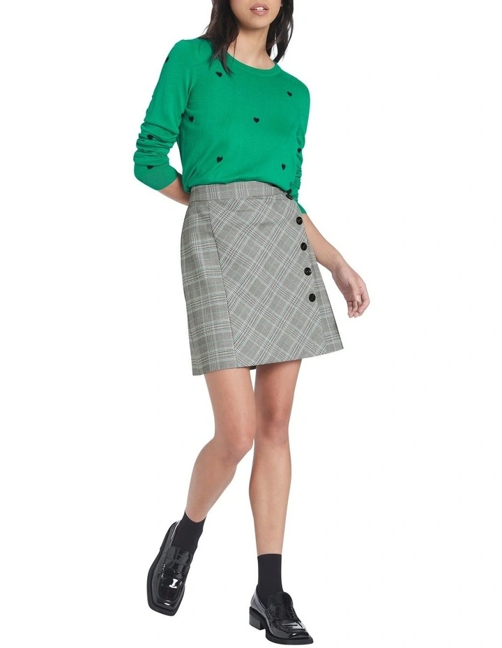 Cheapest π€© Marcs Plaid In Manhattan π Skirt Black/Ivory π - Image 2
