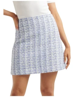 Best deal 💯 Forever New Celeste Boucle Mini 👗 Skirt In Blue 🤩