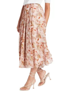 Hot Sale π David Lawrence Brigitte Maxi π Skirt In Ivory Multi π€©