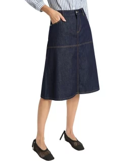 Best Sale 🔥 David Lawrence Jodie Denim 👗 Skirt In Indigo ⭐