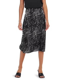 Deals π ONLY Mille Satin Midi Slit π Skirt In Black π