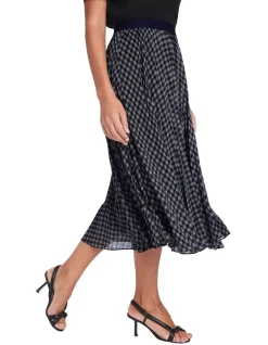 Buy 😍 David Lawrence Vesper Pleat 👗 Skirt In Navy Multi 🧨