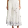 Discount ⭐ Lauren Ralph Lauren Embroidered Cotton 👗 Skirt In White 😀