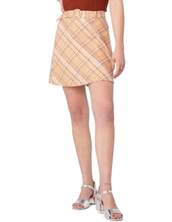 Hot Sale 🛒 Princess Highway Chelsea Check Mini 👗 Skirt Yellow ❤️