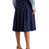 Cheap 😀 Lauren Ralph Lauren Print Crepe Peasant 👗 Skirt ⌛