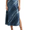 Wholesale ⭐ Lauren Ralph Lauren Tie-Dye-Print Satin Midi 👗 Skirt In Blue 👍