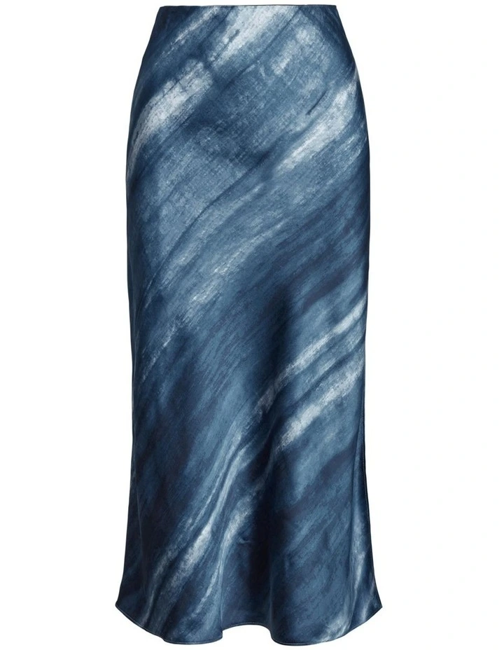 Wholesale β Lauren Ralph Lauren Tie-Dye-Print Satin Midi π Skirt In Blue π - Image 4